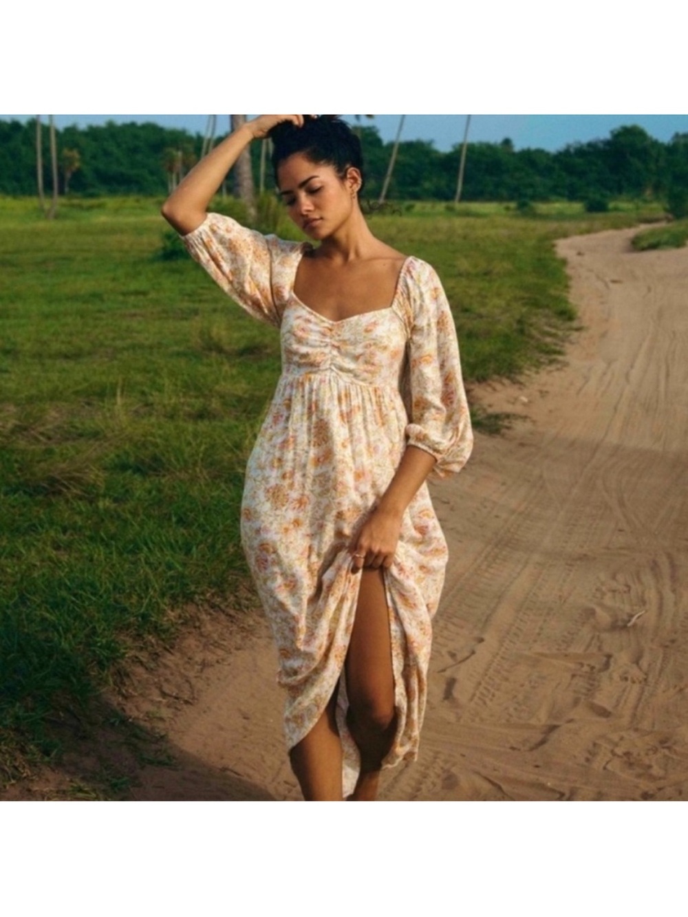 Billabong Swept Away Midi Dress size Medium